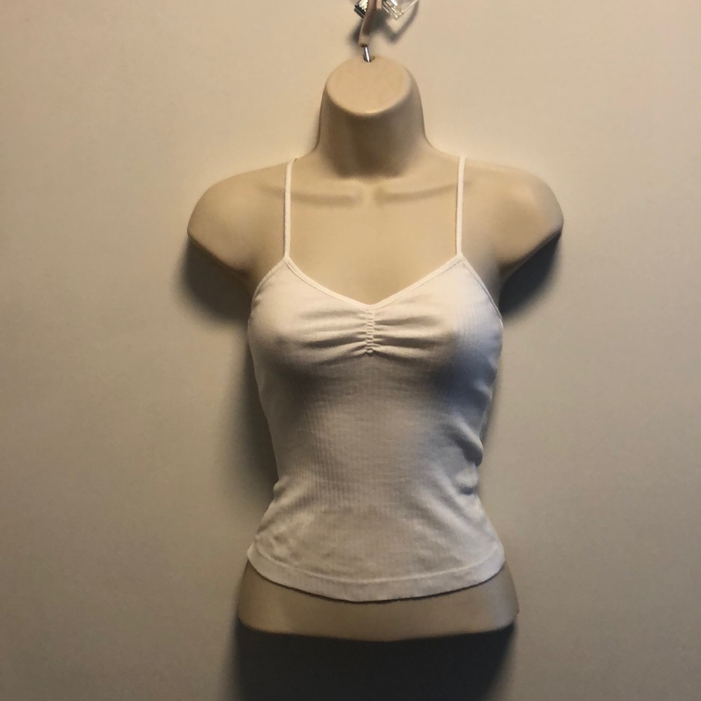 Topshop white stretch crop top